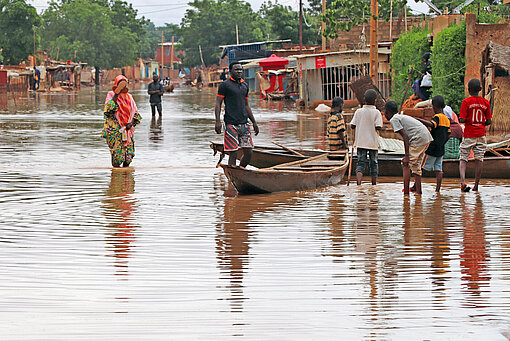 Überschwemmungen in der nigrischen Hauptstadt Niamey